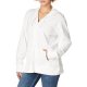 Women's Slub Knit, Front Zip, Cotton Jersey Cotton Jacket Hoodie